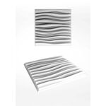 3D Wandpaneele aus Gips WAVE M (72x72 cm)