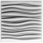 3D Wandpaneele aus Gips WAVE S (48x48 cm)