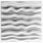 3D Wandpaneele aus Gips SEA (48x48 cm)