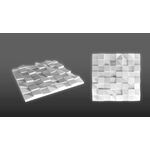 3D Wandpaneele aus Gips QUADRAT (72x72 cm)