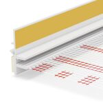Anputzleiste PVC mit Gewebe und Schutzlippe 2,5m