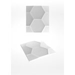 3D Wandpaneele aus Gips HEXAGON (62x72 cm)