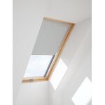 Verdunkelungsrollo für FAKRO Dachfenster in hellgrauer Farbe