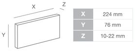 Ecke LOFT PARMA 2 : Karton = 12 Ecken a 7.4cm Höhe