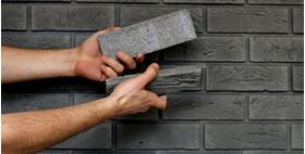 stegu BOSTON 5, Ziegelriemchen aus Beton mit integrierte Fuge