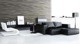3D Wandpaneele aus Gips WAVE M (72x72 cm)