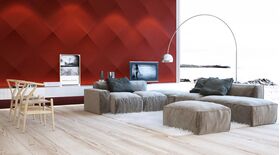 3D Wandpaneele aus Gips MOKO M (72x72 cm)