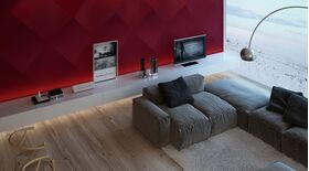3D Wandpaneele aus Gips MOKO M (72x72 cm)