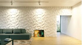 3D Wandpaneele aus Gips QUADRAT (72x72 cm)
