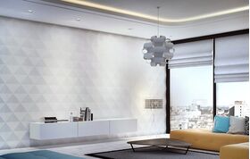 3D Wandpaneele aus Gips KARAT (72x72 cm)
