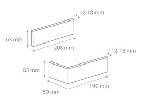 Ecke CAMBRIDGE 2 : Karton = 24 Ecken a 6cm Höhe
