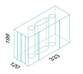 SILKA - Kalksandstein Lochstein 120x199x333 mm