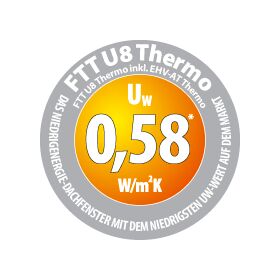 Dachfenster FAKRO FTT/U U8 Thermo : energieeffizientes Schwingfenster aus Holz mit 4-fach Verglasung