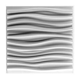 3D Wandpaneele aus Gips WAVE M (72x72 cm)