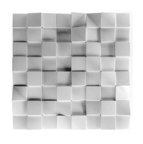 3D Wandpaneele aus Gips QUADRAT (72x72 cm)