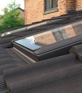 VELUX Dachfenster GBL 2015 für Flachdächer, mit 3-fach Verglasung, weiße Endlackierung