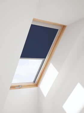 Verdunkelungsrollo für VELUX Dachfenster in grauer Farbe