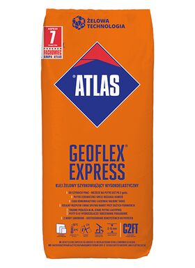 Hochflexibler Gel-Kleber ATLAS GEOFLEX EXPRESS - für alle Arten und Formen von Fliesen | 2-15 mm