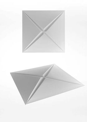 3D Wandpaneele aus Gips VENTE (72x72 cm)