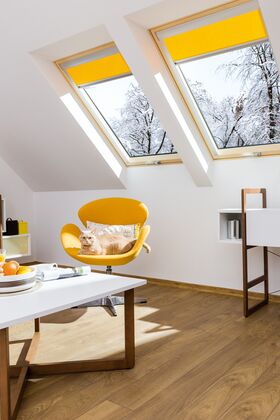 Dachfenster FAKRO FTT U6 : energieeffizientes Schwingfenster aus Holz mit 3-fach Verglasung und VSG
