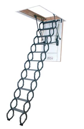 Bodentreppen FAKRO LST, Scherentreppe mit tragragmen aus Stahl
