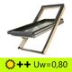 Dachfenster FAKRO FTT U6 : energieeffizientes Schwingfenster aus Holz mit 3-fach Verglasung und VSG